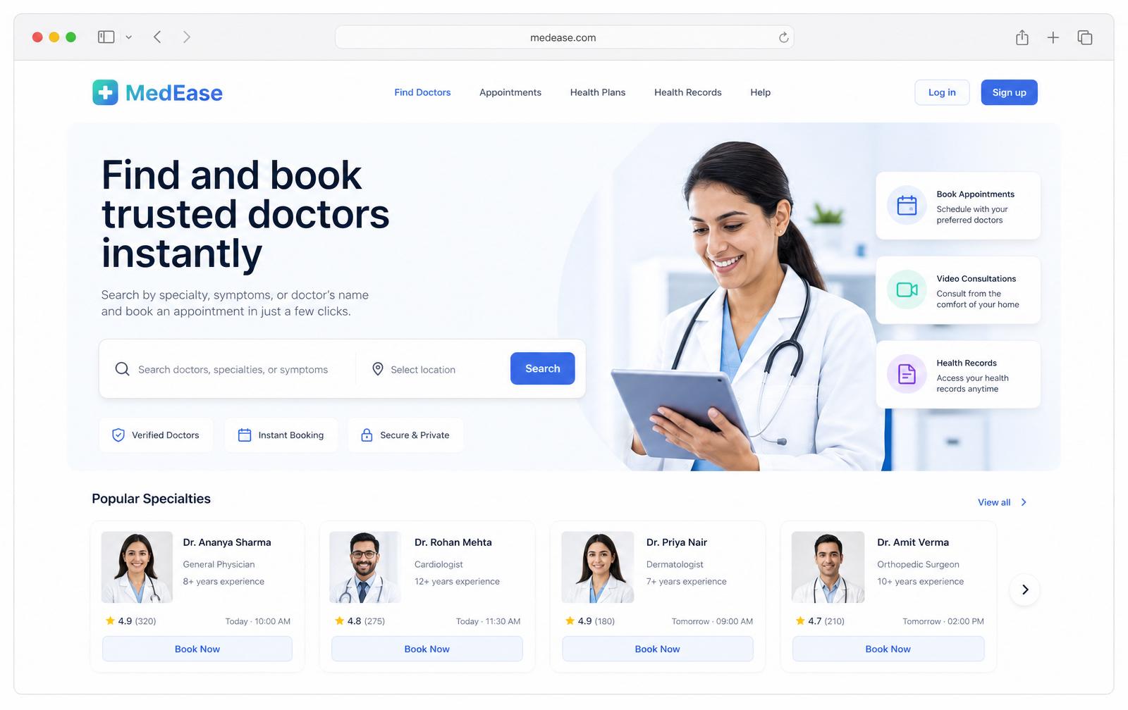 MedEase — Healthcare Platform